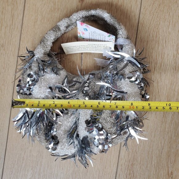 Handcrafted in India Beaded Bag TJMaxx Viral TikTok RARE White Silver Gray - Picture 16 of 16